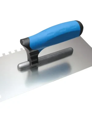 Hladítko nerezové zubové softgrip 270x130 mm, zub 4x4 mm KUBALA