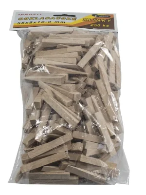Klínky montážní dřevěné obkladačské 55x8x10 mm 1bal/250ks VAŠEK