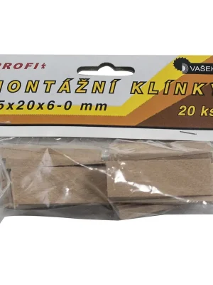 Klínky montážní dřevěné podlahové 55x20x6-0 mm 1bal/20ks VAŠEK