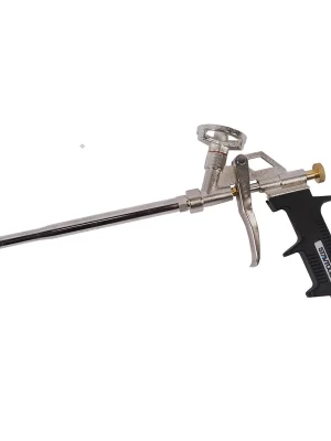 Pistole celokovová na PU pěny s kovovou regulací 340 mm STAVTOOL