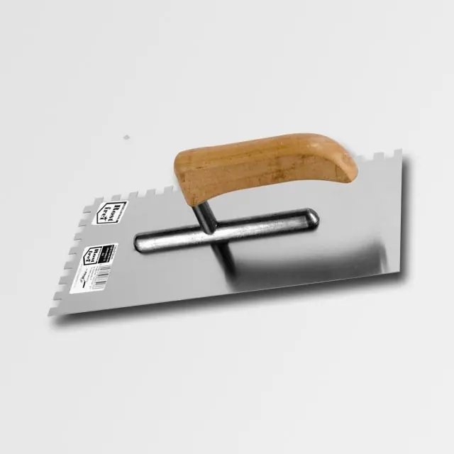 Hladítko hliníkové zubové s dřevěnou rukojetí 270x127mm, zuby 6 mm STAVTOOL