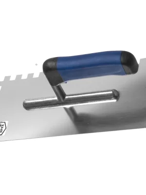 Hladítko nerezové zubové softgrip 270x127 mm, zub 8x8 mm STAVTOOL