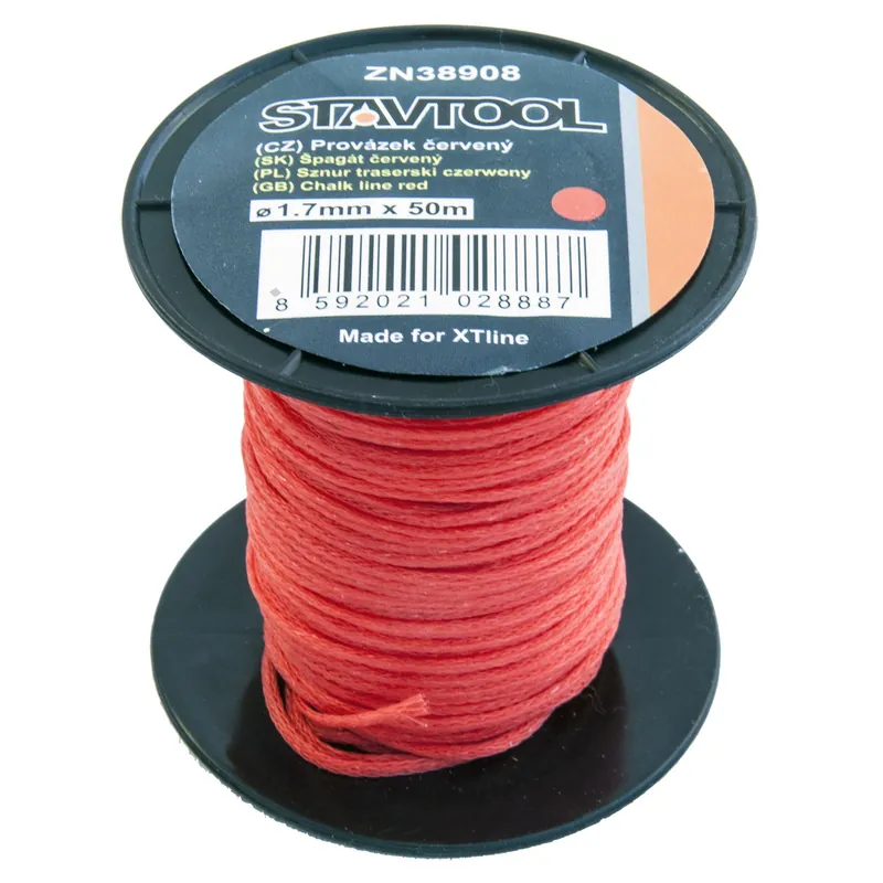 Provázek červený 50 m / 1 mm STAVTOOL