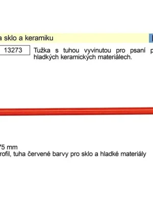 Tužka na sklo a keramiku s červenou tuhou