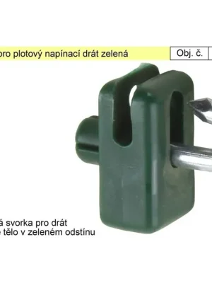 Svorka pro plotový napínací drát zelená
