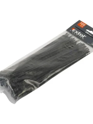 pásky stahovací černé, 100x2,5mm, 100ks, NYLON, EXTOL PREMIUM (TO-73892)