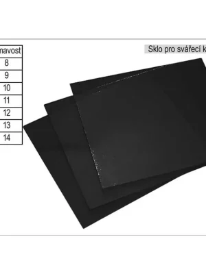 Sklo svářecí tmavé rozměr 110x90mm tmavost č. 9