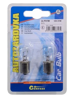 Žárovka 12V P21W 21W Ba15s blister 2ks