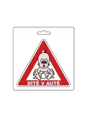 Samolepka DÍTĚ V AUTĚ (105 x 120 mm)