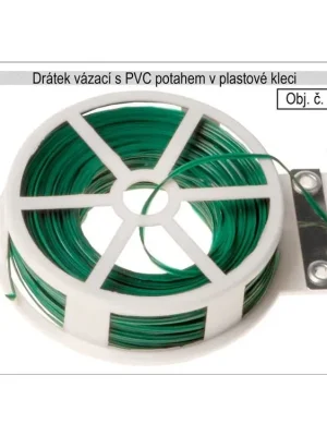 Drátek vázací s PVC potahem 0,6mm délka 30m v plasové kleci