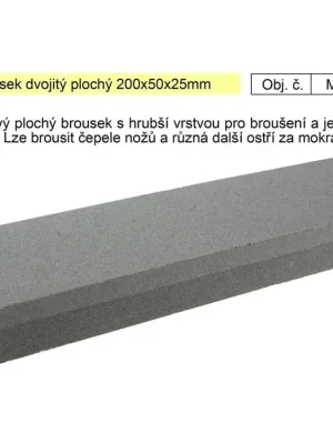 Brousek dvojitý plochý 200x50x25mm
