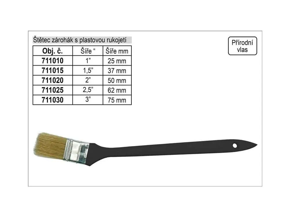 Štětec zárohák s plastovou rukojetí šíře 2,5"