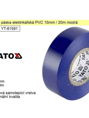 Izolační páska elektrikářská PVC 15mm / 20m modrá