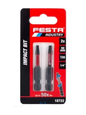 Torzní bit FESTA INDUSTRY T20 50mm S2 1/4" 2ks