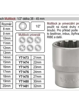 Gola ořech Multilock 10mm 1/2"