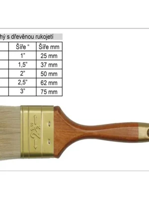 Štětec plochý anglického typu šíře 1"