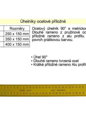 Úhelník ocelový příložný 350x150mm