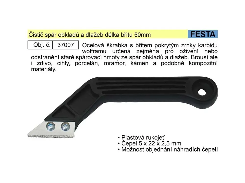 ostří do čističe spár 50mm/2ks (pro 37007)