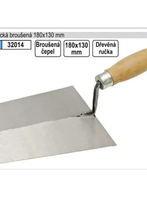 Lžíce zednická ocelová broušená 180mm