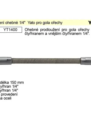 Prodloužení ohebné 1/4" pro gola ořechy