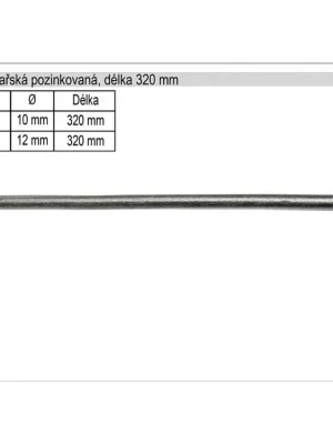 Kramle tesařská pozinkovaná průměr 12mm, délka 320mm