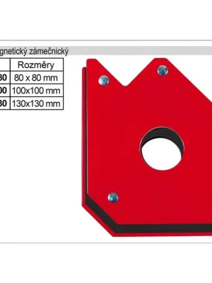 Úhelník magnetický 80x80mm UT9004080, ke svařování