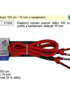 Guma upínací 1000x10mm s karabinami