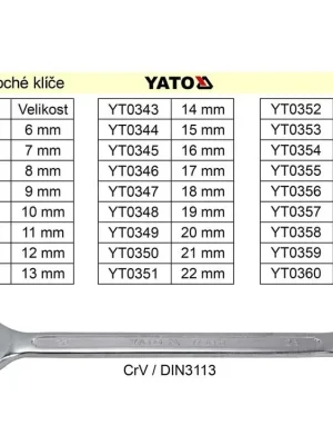 YATO Očkoplochý klíč 11mm CrV