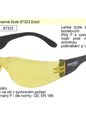 Brýle ochranné žluté 97323 Extol