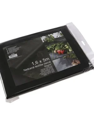 Netkaná textílie 1.6x5m černá 50g/m2