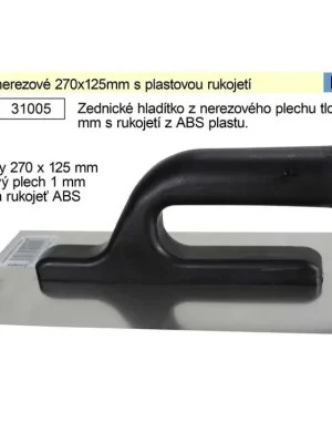 Hladítko nerezové 270x125mm s plastovou rukojetí