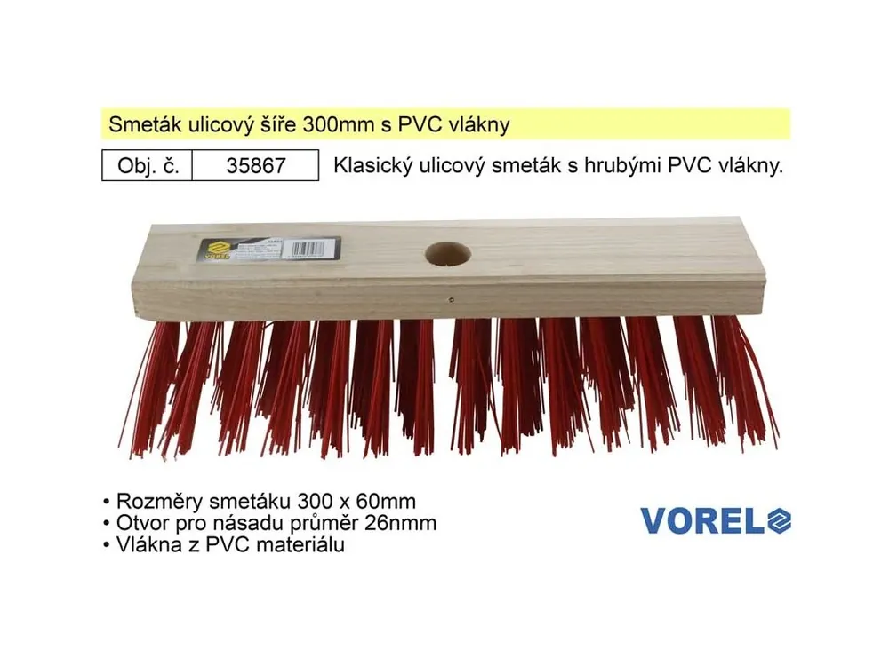 Smeták ulicový šíře 300mm s PVC vlákny