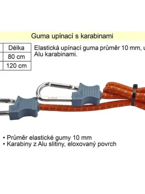 Guma upínací s karabinou délka 80cm