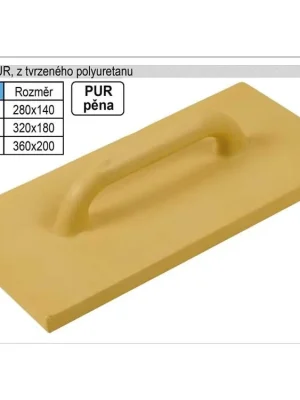 Hladítko PUR z tvrzeného polyuretanu, 280x140mm
