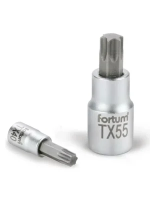 hlavice zástrčná TORX, 1/2", TX 30, L 55mm, CrV/S2, FORTUM