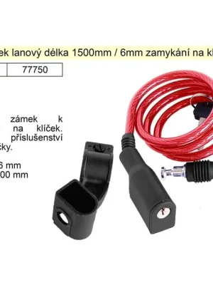 Zámek na kolo 6x1500mm