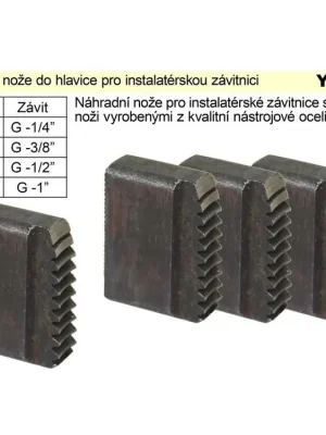 Náhradní nože do hlavice 1/2" pro instalatérskou závitnici