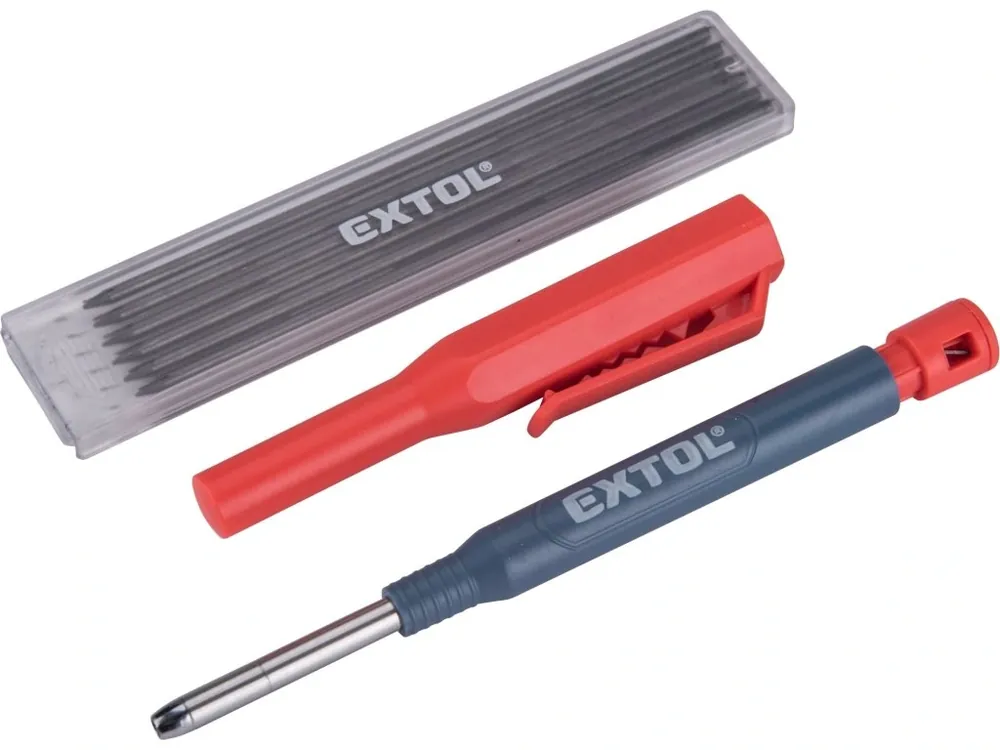 EXTOL PREMIUM tužka značkovač hloubkový 6mm, tuha 2,8mm HB, SET