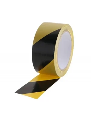 Páska samolepicí výstražná, varovací 48mm x33m ćernožlutá