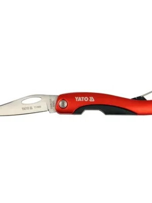 YATO Lehký zavírací nůž INOX 75mm, s karabinou YT-76050