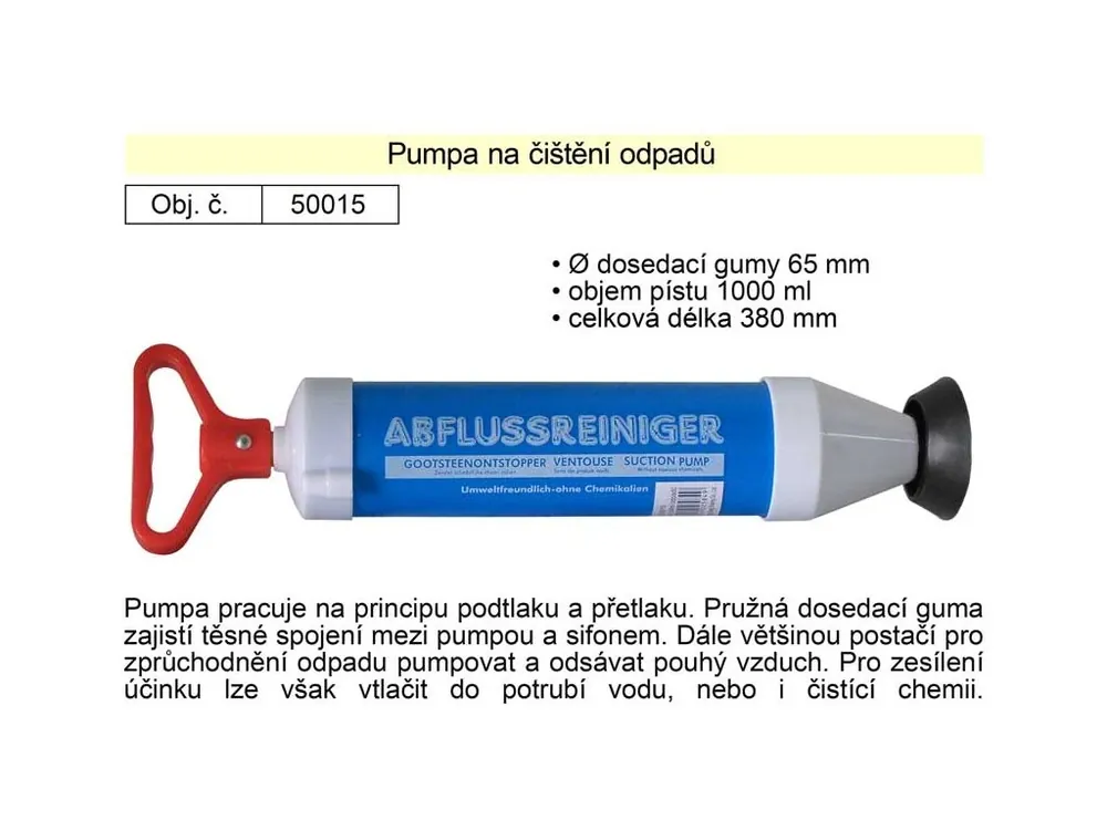 Pumpa na čištění odpadů