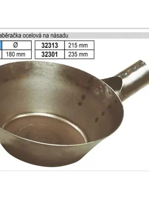 Zednická naběračka na násadu ocelová 235mm