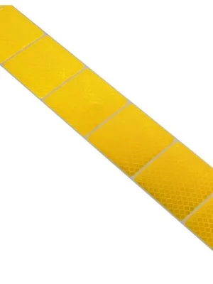 Samolepící páska reflexní dělená 1m x 5cm žlutá