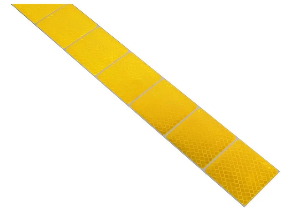 Samolepící páska reflexní dělená 1m x 5cm žlutá