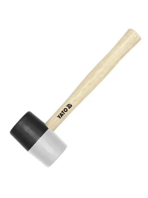 Palička gumová, bílo/černá, 580 g, s dřevěnou násadou, 58 mm, Yato