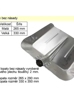 Lopata alu malá bez násady