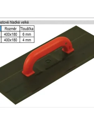 Hladítko plastové hladké 400x180mm, síla 4mm