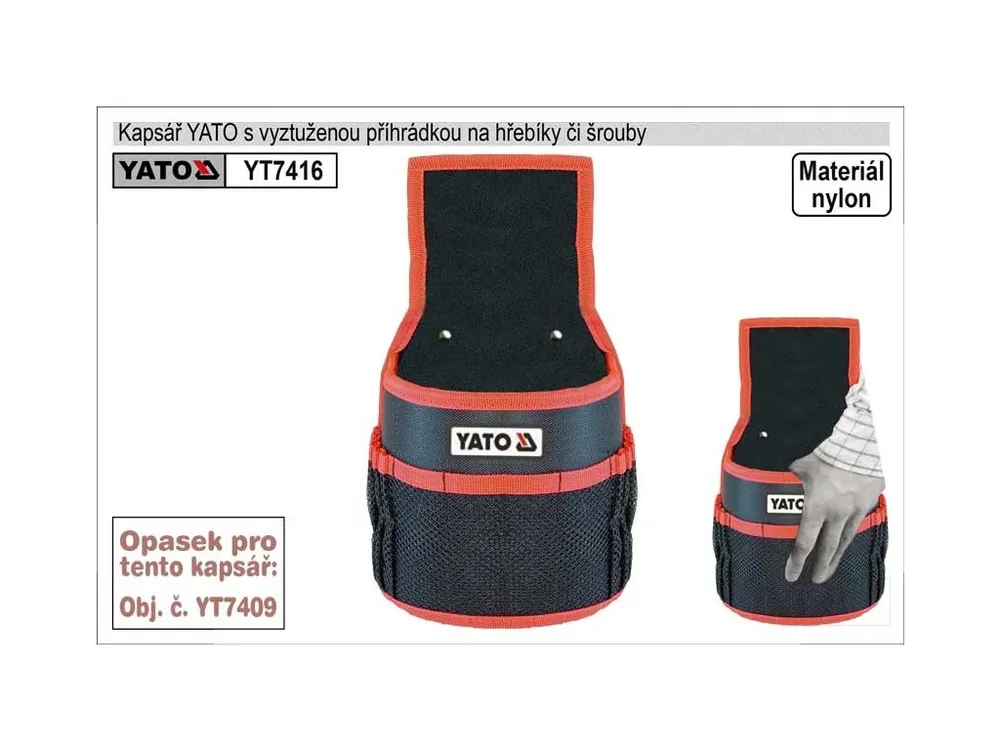 Kapsář YATO na hřebíky s 1 kapsou