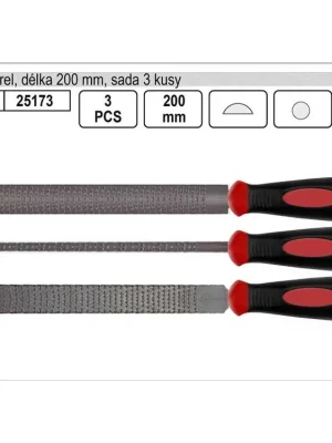 Rašple VOREL sada 3 kusy délka 200mm