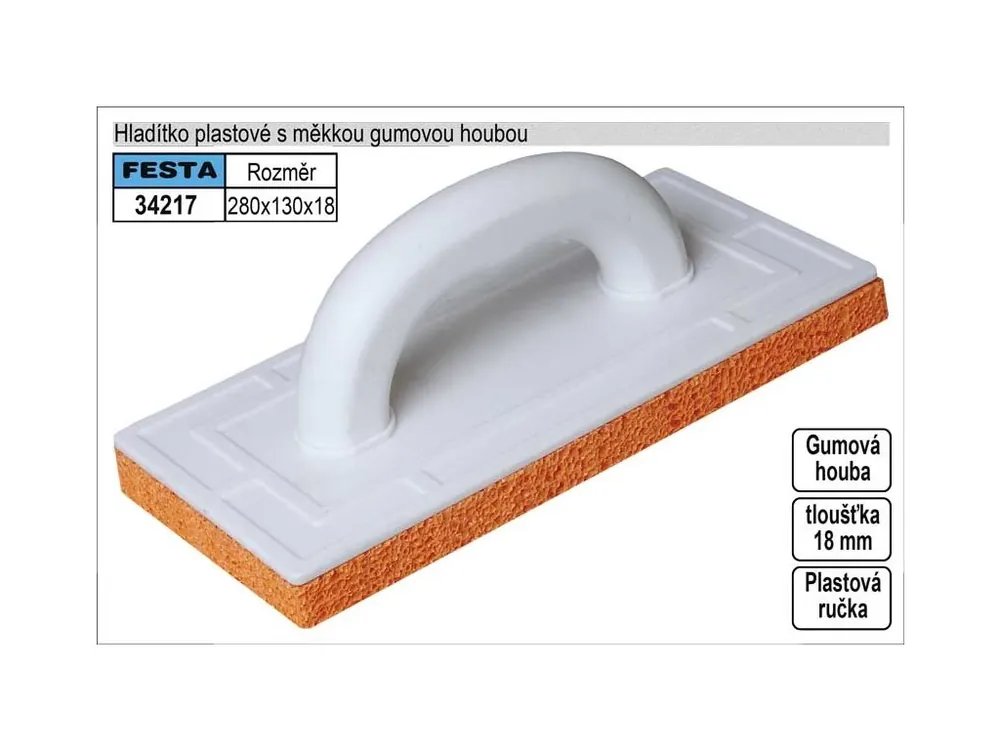 Hladítko s gumovou houbou 250x130mm